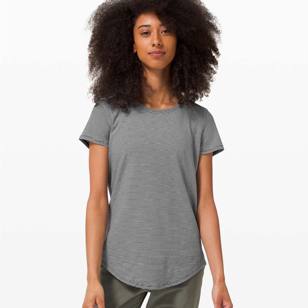 Lululemon Love Crew Short Sleeve T-Shirt *Lightweight Wee Stripe Black White